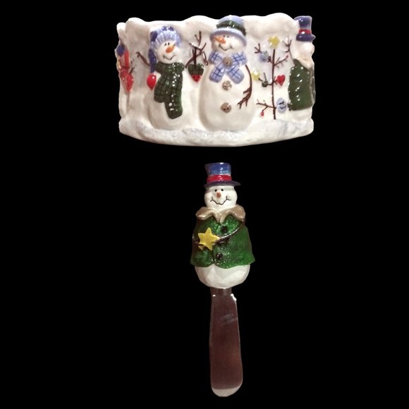 Sonoma Christmas Dip Bowl and Spreader Set , Button Up Dip Mix Set, Dipping Bowl - Picture 6 of 10